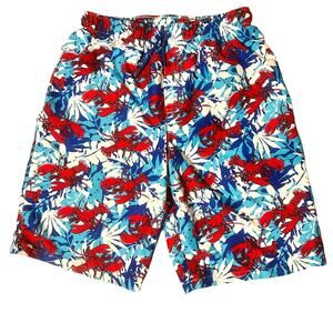 Wonder Nation Pull On Lobster Print Bathing Suit Swimsuit Board Shorts 14-16 XL